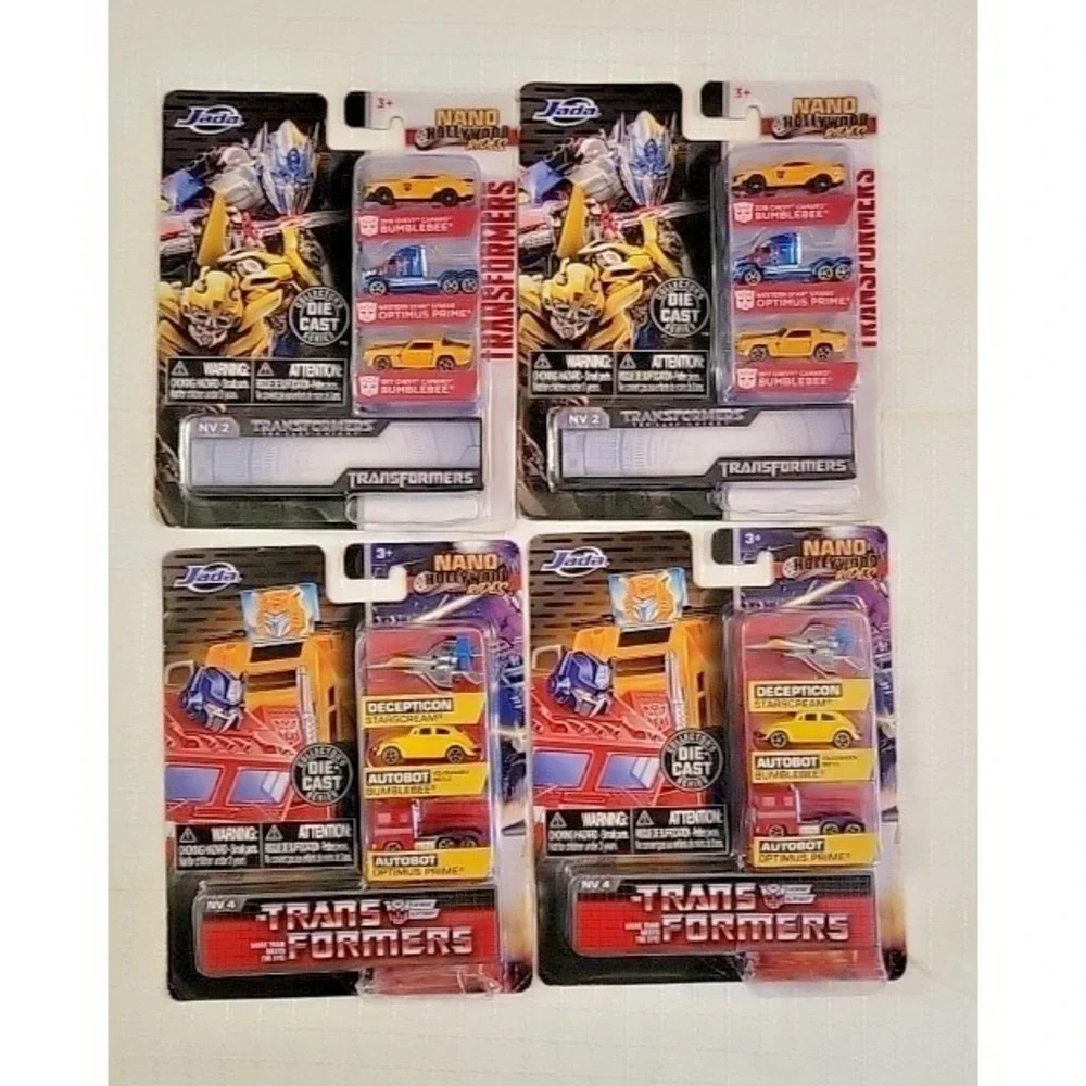 Jada Toys Nano Hollywood Rides Transformers Diecast NV2‎ & NV4 Lot of 4